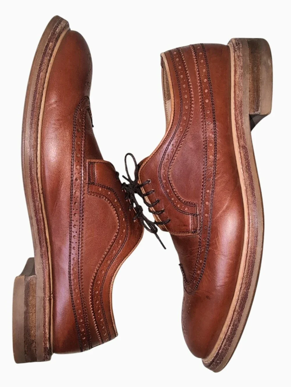 RUSSELL & BROMLEY Southport Rubber Sole Derby Cognac Brown Men's UK 10 US 10.5